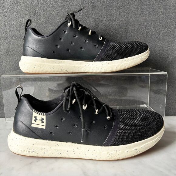 Under Armour UA Charged 24/7 Sneaker Low Black Leather/Mesh - Women's Size 9.5 - Picture 1 of 8